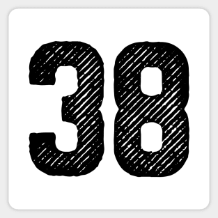 Rough Number 38 Sticker